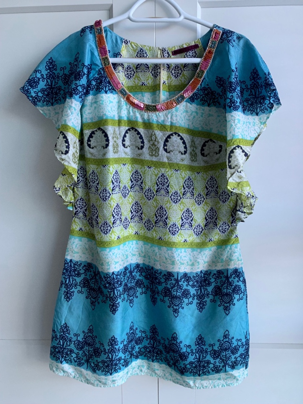 Velvet 100% SILK Flora Print Mini Dress Petite Made in USA